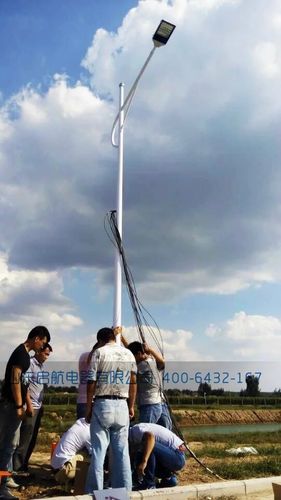 禹城齐河自来水厂LED路灯安装纪实 照亮厂区安全之路